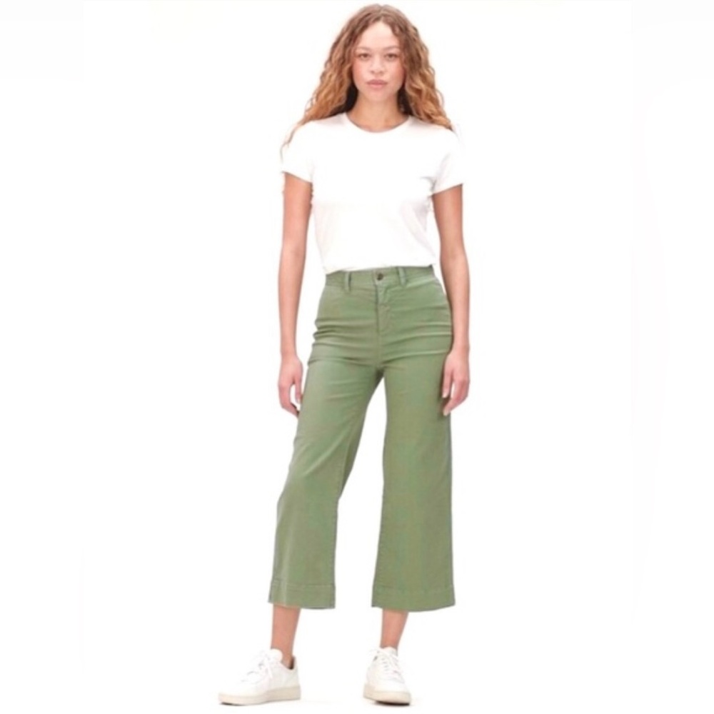 GAP Olive Wide Leg Jeans